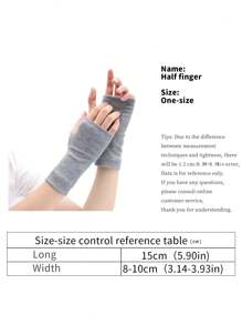 Zhenyanyouyun 1 Pair Unisex Outdoor Sport Warm Fingerless Gloves, Anti-Slip Breathable Cycling Gloves For Winter - Multicolor - View 12