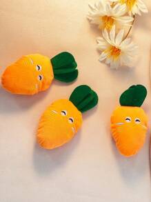 1pc Pet Dog Plush Sound Toy, Pets Cat Carrot Plush Toy, For Pet Use Only