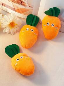 1pc Pet Dog Plush Sound Toy, Pets Cat Carrot Plush Toy, For Pet Use Only