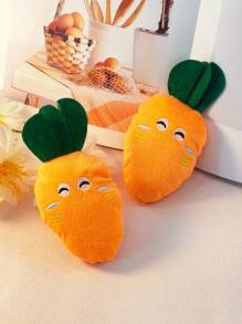 1pc Pet Dog Plush Sound Toy, Pets Cat Carrot Plush Toy, For Pet Use Only