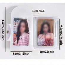 3-Inch, Sách Ảnh Kawaii, Tập Sách Sắp Xếp Ảnh, 14 Tay Áo PVC Hai Mặt, Sách Sắp Xếp Bưu Thiếp Hình Gấu Và Thỏ - Nhiều màu - Xem 2