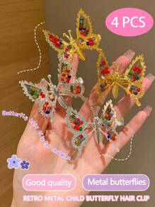 2pcs Colored Bow Knot Hair Clips, Suitable For Daily Use