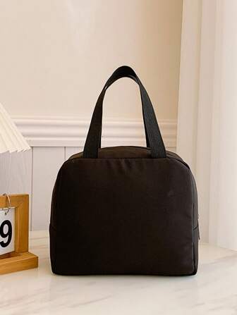 1 st enfärgad handväska med stor kapacitet, avslappnad mångsidig mode lämplig för män och kvinnor dagliga resor och semester skolväska lunchväska kylbox förvaringsväska kvinnor söt lunchväska liten isolerad lunchväska kvinna lunchlåda väska för kvinnor damer skolmaterial saker tillbehör tillbaka till skolan material väska för skolan skoltillbehör skolsaker