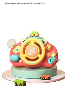 1 件婴儿玩具，6-12 个月幼儿电动音乐方向盘模拟玩具带钩环，包括婴儿汽车座椅玩具和婴儿车玩具，适合 1 岁男孩女孩的学习玩具礼物（部分配件随机/颜色随机） - 紅色 - 查看 2