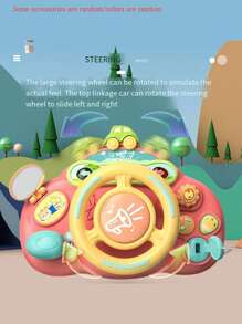 1 件婴儿玩具，6-12 个月幼儿电动音乐方向盘模拟玩具带钩环，包括婴儿汽车座椅玩具和婴儿车玩具，适合 1 岁男孩女孩的学习玩具礼物（部分配件随机/颜色随机） - 紅色 - 查看 7