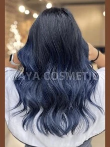 NEKANE Professional Permanent Cream Hair Color, Excellent For Gray Coverage, 90g Tube + 20 Vol. Peroxide. Halloween - 1B藍黑 - 查看 2