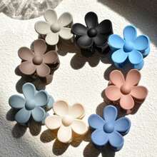 8pcs/Set Women's Small Neutral-Colored Flower Hair Claws Cute Casual - Multicolor - View 3