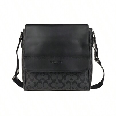 Coach Men Medium Houston Map Bag Single Shoulder Crossbody 573QBMI5