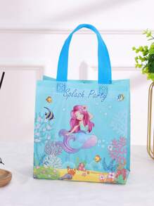 12pcs/Set 23*22*11cm Non-Woven Waterproof Mermaid Style Reusable Tote Bag, Gift Bag For Home Party Decoration & Gift Packaging, Christmas Valentine Day