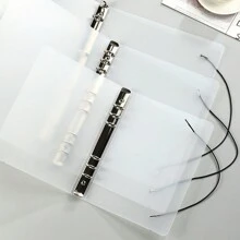 1pc PP Matte bán trong suốt Bìa sổ tay rời khổ A4/B5/A5/A6, Dùng cho thư mục hồ sơ văn phòng, lưu trữ tài liệu, sắp xếp album ảnh, đồ dùng văn phòng & gia đình, Trở lại trường, Đồ dùng học tập - Nhiều màu - Xem 9