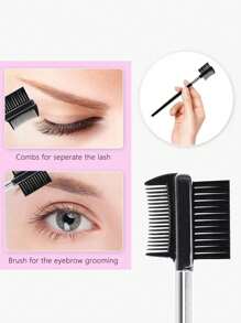 16-Piece Stainless Steel Eyelash Curler Set, Includes 1 Eyelash Curler, 1 Eyelash Comb, 2 Eyelash Rollers, 1 Angled Dual-Ended Brow Brush, 1 Brow Brush, And 10 Silicone Refill Pads, For Eyelashes And Brows