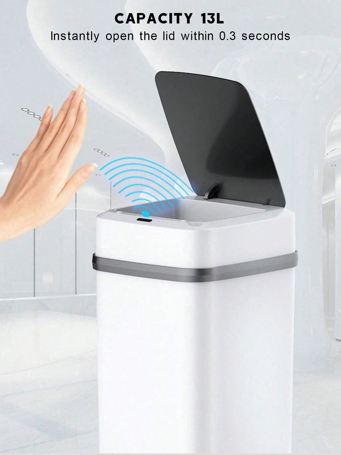 Intelligent Sensor Trash Can, For Kitchen, Bathroom, Living Room