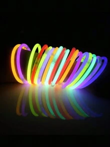 100 szt. świecących pałeczek luzem 8" świecące w ciemności artykuły imprezowe bransoletki naszyjniki, świecący w ciemności neon, Wielkanoc, piłka nożna, zestaw artykułów na imprezę halloweenową jesień, Boże Narodzenie