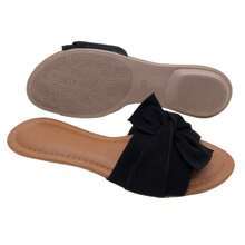 Women's Flats Special Numbering 33 To 44 Mule Clog Flat Flip Flop Sandal - 黑色 - 查看 4