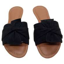 Women's Flats Special Numbering 33 To 44 Mule Clog Flat Flip Flop Sandal - 黑色 - 查看 8