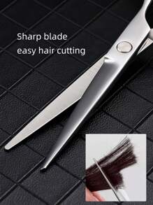 1pc/2pcs High-Quality Hairdressing Scissors Set, Stainless Steel Haircut Shear, Bangs Trimmers, Household Hair Cutting Tool,Back To School,Travel Holiday Essentials,Hair Accessories For Women - Silver - View 6