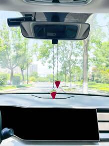 Cartoon Watermelon Shaped Hanging Car Accessories, Rearview Mirror Decor - one-size - View 2