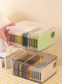 1/2pcs Desktop Storage Box, Flip-Top Phone Case Storage Box, Dust-Proof Drawer Storage Box, Teaware Organizer Box, Includes 6pcs Drawer Organizer Boxes, Suitable For Fridge Storage, Accessories Organizer, Kitchen Tools, Cosmetics Organizer, Back To School Supplies, Includes 5pcs Bracelet Display Box, Tarnish & Dust Proof