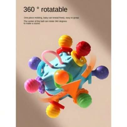 1 Peça Starton Clutch Ball Bola de Embreagem Baby Toddler Teether Dentes de Moagem Exercício de Treinamento de Aderência Toy Safe Manhattan Mastigáveis 0-3 Anos Baby Baby Silicone Toy Duas Cores Disponível Exceto para Outras Cores na Varinha do Corpo Prin