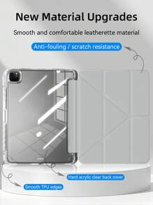 DANYCASE 透明折叠保护壳，兼容 iPad A16 2025、iPad Air 11/13、M2/M3、iPad Pro 11/13、M4 2024、iPad Air 4/5/10 代 10.9 英寸、iPad Pro 11 代、9 代、8 代、7 代 10.2 英寸、iPad Pro 12.9 英寸、4 代、5 代、6 代