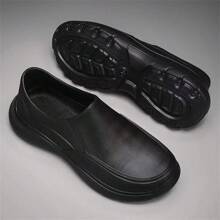 Waterproof, Oil-Resistant & Anti-Slip Chef Work Shoes, Solid/Striped, Plus Size, Rain Boots - Black - View 2