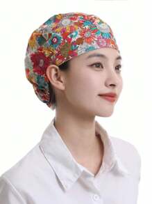 1 pieza Gorra de chef ajustable unisex - Accesorio de cocina cómodo y duradero - Gorra antipolvo elástica para panaderos y profesionales de cocina - Diseño elegante de talla única