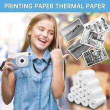 10 Rolls Camera Paper Roll, Thermal Photo Papers, Thermal Printing Paper, Clear Printing, Easy Replacement, Used For Thermal Print Camera, Instant Print Camera - White - View 7