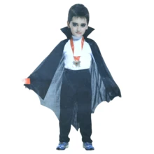 Disfraz Halloween O Día De Muertos Conde Drácula O Vampiro Con Dije Para Niño 4 A 12 Años - Negro - Ver 1