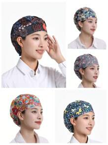 1 pieza Gorra de chef ajustable unisex - Accesorio de cocina cómodo y duradero - Gorra antipolvo elástica para panaderos y profesionales de cocina - Diseño elegante de talla única