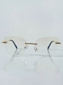 MELINDA MODA Metal Cat Eyeglasses Frame For Women - 黑色 - 查看 4