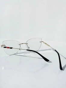 MELINDA MODA Metal Cat Eyeglasses Frame For Women - 黑色 - 查看 6
