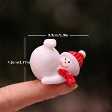 1pc Người tuyết Giáng sinh thu nhỏ Cảnh tuyết Trang trí, Trang trí phòng Ông già Noel bằng nhựa, Giáng sinh - Nhiều màu - Xem 13