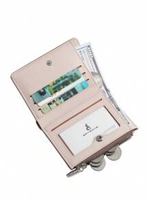 BATSIOE New Fashion Women's Ultra Thin Short Wallet, Toothpick/Litchi Embossed Lining, Super Durable Zipper Coin Pouch & Card Holder