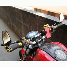 Espejo retrovisor lateral universal para motocicleta todoterreno con pivote ajustable - espejos reflectantes para modificación de motocicletas deportivas - Negro - Ver 3