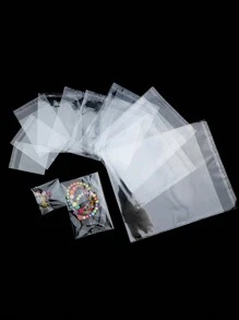 beadia 100 Chiếc/Mẻ Túi Trong Suốt Tự Dán Kín Túi Giấy Nhựa OPP Túi Quà Tặng Và Túi Nhỏ Túi Đóng Gói Trang Sức - Trong sáng - Xem 5