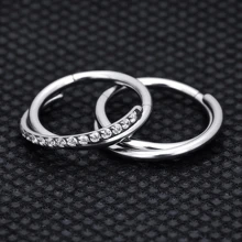 1pc 316L Stainless Steel Nose Ring Hoop 16G Conch Piercing Jewelry Clear CZ Double Helix Earring Tragus Daith Piercing Jewelry For Women - Piercing Jewelry - View 7