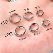 1pc 316L Stainless Steel Nose Ring Hoop 16G Conch Piercing Jewelry Clear CZ Double Helix Earring Tragus Daith Piercing Jewelry For Women - Piercing Jewelry - View 5