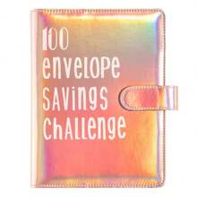 1 Book 100 Days Couples Savings Challenge Cash Savings Notebook Magnetic Closure Challenge Manual Flipbook - Multicolor - View 10
