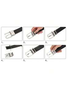 Belts For Men Casual For Daily Wear - Perfect As A Gift For Friend - 黑與白 - 查看 5