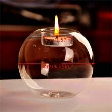 1PC Crystal Glass Candle Holder, Christmas Decoration, Table Candle Holder, Romantic Wedding Bar Party Home Decoration, Room Decoration Gothic Style
