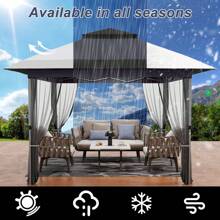 12'x12' Softtop Gazebo, Outdoor Pop Up Gazebo With Mosquito Netting, Party Tent & Shelter With Double Roofs For Gardens, Patios, Lawns