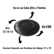 Adaptable Amarok Center Hub Set Palio UnoSiena Strada - 4 Pieces - 黑色 - 查看 2