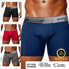 Kit 10 Comfortable Men's Boxer Briefs - 彩色 - 查看 8