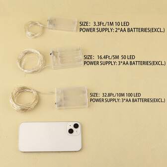 1 Stück Feenlichter, LED-Lichterkette, batteriebetrieben (Batterien nicht enthalten), 10/20/30/50/100 LEDs, 1m/2m/3m/5m/10m, geeignet für Schlafzimmer, Garten, Party, Hochzeit, Raumdekoration, Hochzeitsdekoration, Weihnachtsdekoration, Märchenlichter, Gartenbäume, Weihnachten, Hochzeitsparty-Deko, Kupferdrahtlichter, Halloween-Deko, Weihnachtsdekoration, Erntedank, Hochzeitsdekoration, Heimdekoration, Herbstdekoration, Herbstdekoration, Geburtstagsdekorationen für Geschenke, Partyartikel, Innen- und Außenbereich, Garten, Feiertage, Festivaldekorationen, Wanddekoration, Halloween-Ornamente