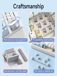 AULA wolf spider AULA F75 定制机械键盘三模式有线/无线/蓝牙电竞键盘 80 键雪绿色 Type-C 垫片结构热插拔 PBT RGB 4000mAh 电池低延迟新月轴/灰木 V3/Gaote 静音桃 V2 人体工程学 Win/电竞游戏键盘办公键盘 PC 键盘笔记本电脑键盘适用于电竞/办公 PC 配件礼物 - 雪杉綠 - 查看 8