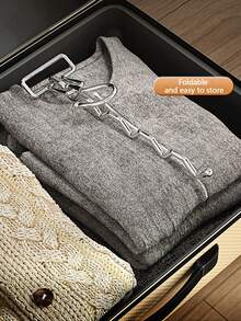 1pc Clothing Drying Rack, Stainless Steel Clothes Rack Wall Mounted, Foldable, Suitable For Balconies, Laundry Rooms, Bathrooms  Decorations   Autumn Decor Festival Decor Room Decor Home Decor Fall Decor Bedroom Decor - Silver - View 4