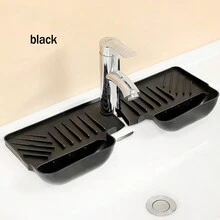 1pc Solid Color Silicone Kitchen Sink Drain Pad, Household Bathroom Sink With Multi-Functional Anti-Splash Drain Pad - Multicolor - View 11