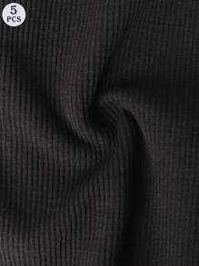 MIOTAN 5-Pack Women's Multi-Color High Waist Contrast Color Comfortable Underwear Women's Briefs - Multicolor - View 4