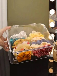 1/2pcs Desktop Storage Box, Flip-Top Phone Case Storage Box, Dust-Proof Drawer Storage Box, Teaware Organizer Box, Includes 6pcs Drawer Organizer Boxes, Suitable For Fridge Storage, Accessories Organizer, Kitchen Tools, Cosmetics Organizer, Back To School Supplies, Includes 5pcs Bracelet Display Box, Tarnish & Dust Proof