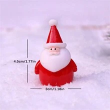 1pc Người tuyết Giáng sinh thu nhỏ Cảnh tuyết Trang trí, Trang trí phòng Ông già Noel bằng nhựa, Giáng sinh - Nhiều màu - Xem 18